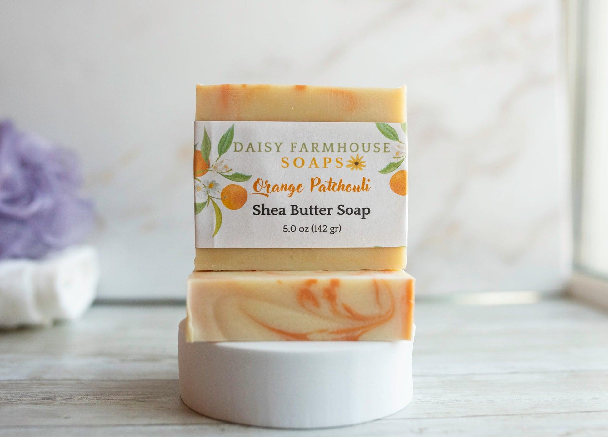 Orange Patchouli Shea Butter Soap Bar - Daisy Farmhouse Soaps
